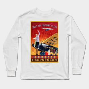 Japan Air Transport Vintage Poster 1930 Long Sleeve T-Shirt